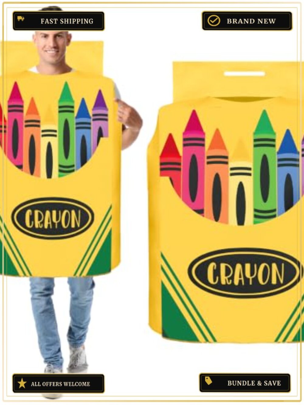 Crayon Box Costume Foam Cosplay Halloween Back to School Party